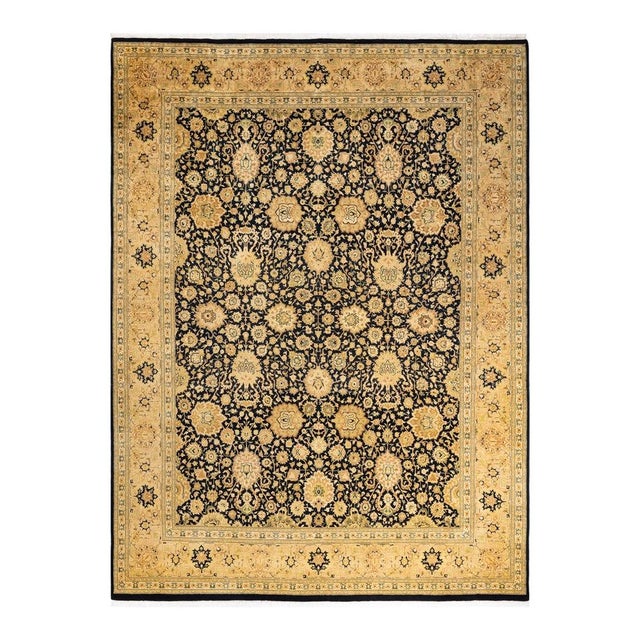 Black Mogul, One-of-a-Kind Hand-Knotted Area Rug in Black, 7' 10" x 10' 7" For Sale - Image 8 of 8