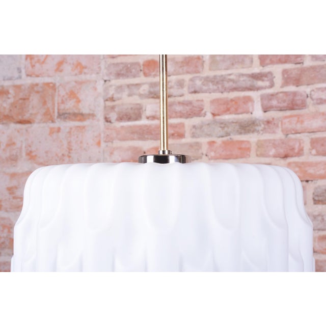 Socket: E27 This elegant and artistically distinctive pendant chandelier dates from the 1960s in Czechoslovakia, perfectly...