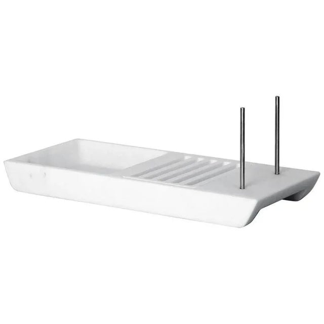 Modern Handcrafted Bread Basket in Italian Marble For Sale - Image 6 of 7