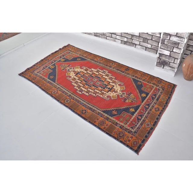 Handmade wool carpet in Turkish Anatolia , Vintage Oushak Rug,Turkish Vintage Anatolian Rug, Handmade wool Rug . One Of...