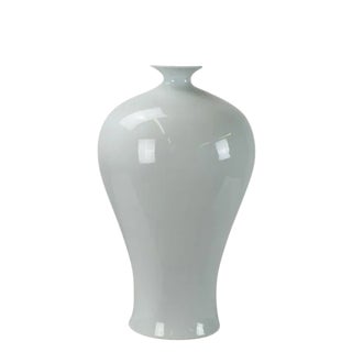 Large Asian Style White Porcelain Vase For Sale