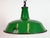1960s Industrial Green Enamel Factory Pendant Lamp from Revo, 1950s For Sale - Image 5 of 18