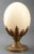 1950s Ostrich Egg on a Neoclassical Style Brass Base For Sale - Image 4 of 7