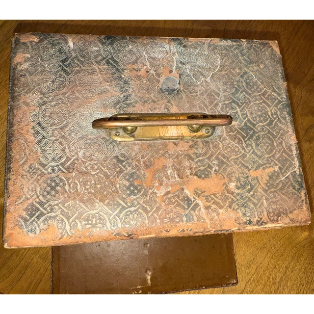 Beautiful Antique Chinese Mahjong Game Set in Stunning Dovetailed Wood, Leather & Brass Case For Sale - Image 16 of 18