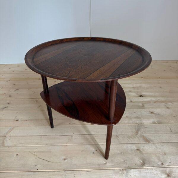 Rosewood Coffee Table with Two Shelves, 1960s For Sale - Image 4 of 5