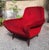 Model 830 Armchair in Red Fabric by Gianfranco Frattini for Cassina, 1950s For Sale - Image 6 of 6