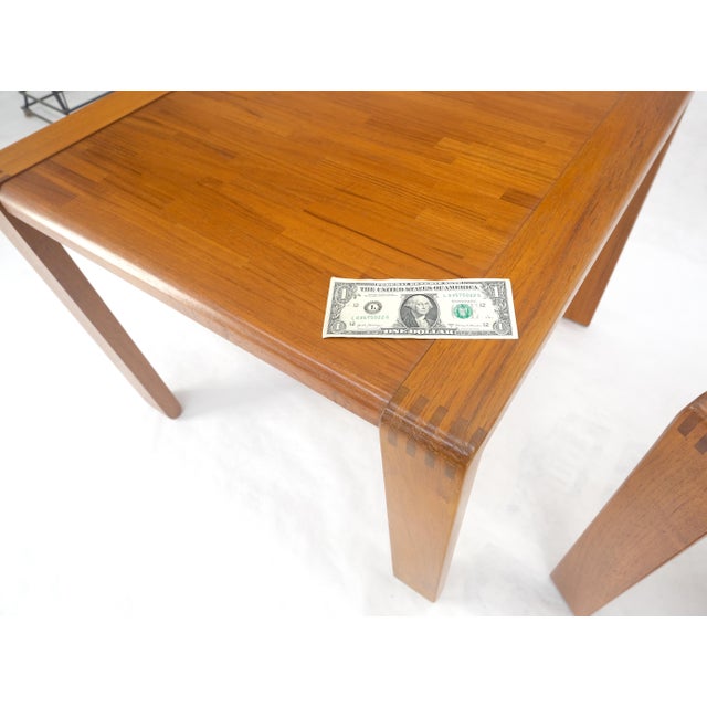 Pair of Solid Teak Danish Mid Century Modern Teak Side End Night Tables Stands For Sale - Image 10 of 15