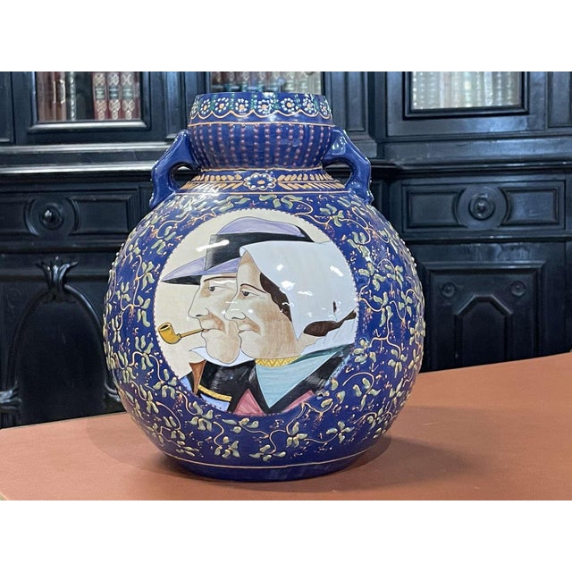 Large Vintage Vase in Earthenware, 1930s For Sale - Image 10 of 10