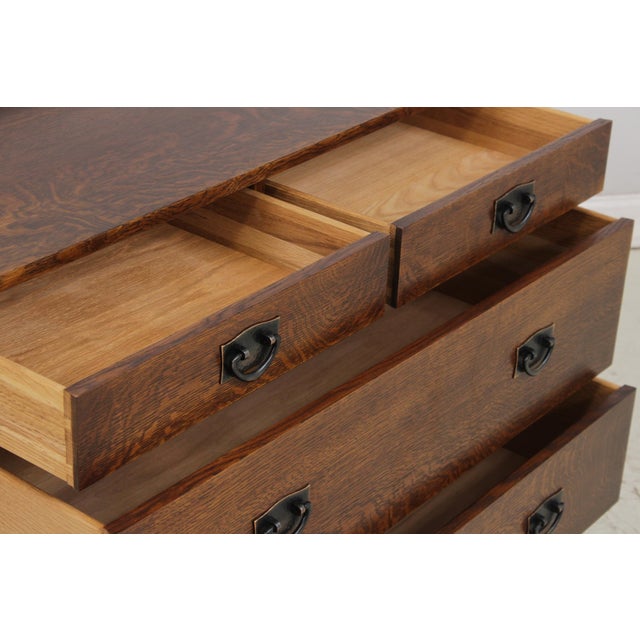 2000 - 2009 Stickley Mission Oak 4 Drawer Dresser For Sale - Image 5 of 16