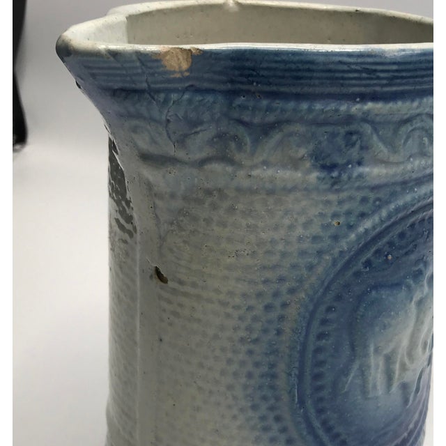 Ceramic 19th Century Vintage Bull & Cow Salt Glaze Pitcher For Sale - Image 7 of 10