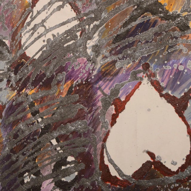Paper 1980s Kevin Oehler Abstract Painting on Paper For Sale - Image 7 of 9