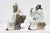 1900s Set of Two Shiwan, Mudman Figurires, Glazed Earthenware Circa: 1900. Origin: China. Material: Glazed Earthenware....