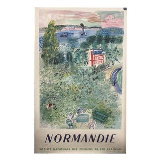 French National Railway Company Poster by Raoul Dufy, Normandy, 1952 For Sale