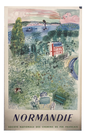 French National Railway Company Poster by Raoul Dufy, Normandy, 1952