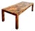Vintage Patchwork Olive Burl Wood Extendable Dining Table For Sale