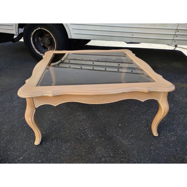 Late 20th Century Ethan Allen Country French Bisque Finish Square