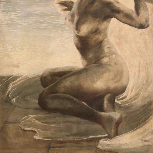 Italian Artist, Nude of a Young Woman, 1920, Oil on Canvas For Sale - Image 6 of 16