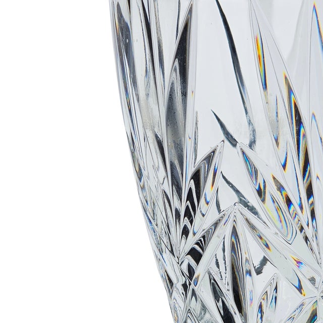 Late 20th Century Cristal d'Arques-Durand Mystique Cut Crystal Vase – French Blown Glass For Sale - Image 5 of 11