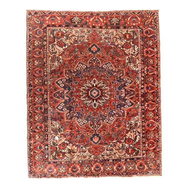 Vintage Persian Bakhtiari Rug 12'8'' X 15'4'' For Sale