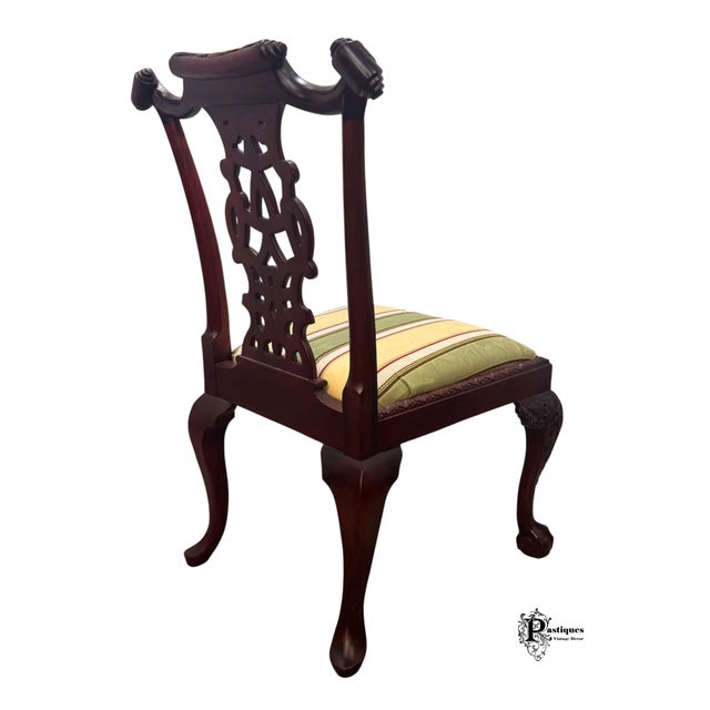 Vintage Chippendale Style Mahogany Dining / Accent Chair For Sale In Greensboro - Image 6 of 8