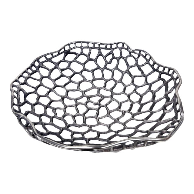 l'Objet Large Cast Metal Sculptural Centerpiece Bowl For Sale