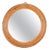 French Riviera Round Mirror in Curved Rattan attributed to Vivai del Sud, Italy, 1970s For Sale
