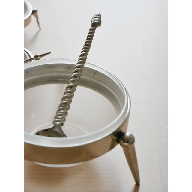 French Postmodern Caviar Holders from Arcoroc, 1960s, Set of 5 For Sale - Image 6 of 7