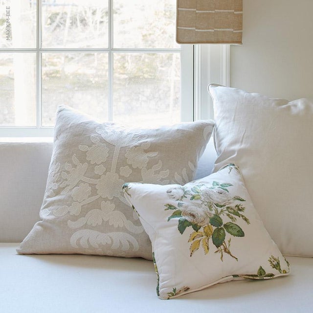 English Sample- Schumacher Loudon Rose Fabric in Ivory For Sale - Image 3 of 3