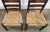 Vintage Primitive Turned Wood Woven Seat Ladderback Chairs, Pair For Sale - Image 4 of 10