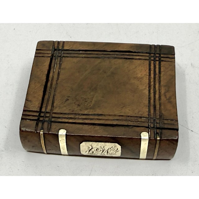 19th Century 3 Horn, Wood and Silver Match Safes or Trinket Boxes For Sale - Image 4 of 12