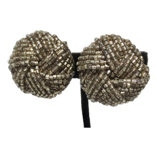 Bugle Beads Earrings by Maria Calderara For Sale