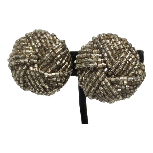 Bugle Beads Earrings by Maria Calderara For Sale