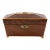 Early 19th Century Regency Mahogany Box With Satinwood Edging and Brass Basket Pull For Sale