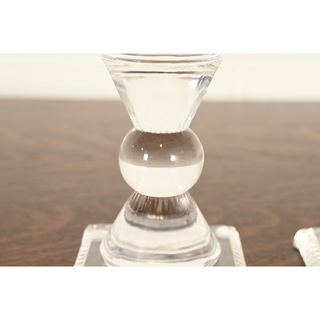 Lalique "Sophie" Art Deco Crystal Candlesticks, Pair For Sale - Image 9 of 15