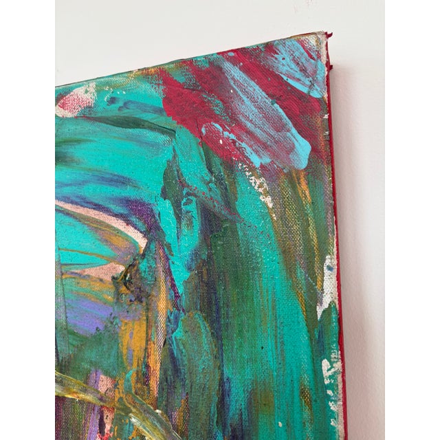 Plastic Original Contemporary Abstract Expressionist Mixed Media Painting on Canvas For Sale - Image 7 of 12