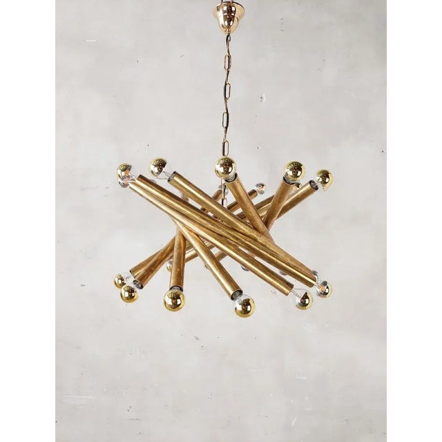 Mid-Century Italian Brass Pendant Lamps attributed to Stilnovo, 1950s, Set of 2 For Sale - Image 9 of 10