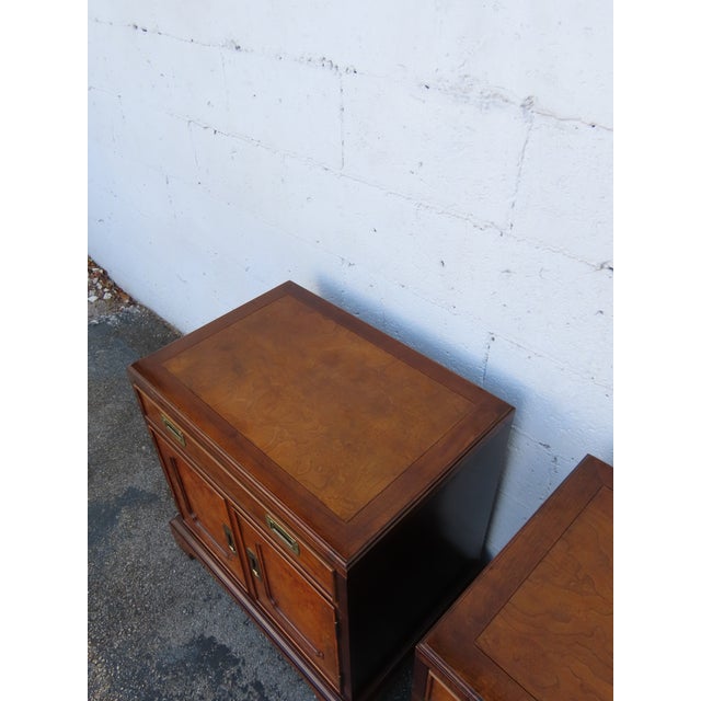 Century Hollywood Regency Nightstands End Bedside Tables a Pair 6363 For Sale - Image 11 of 17