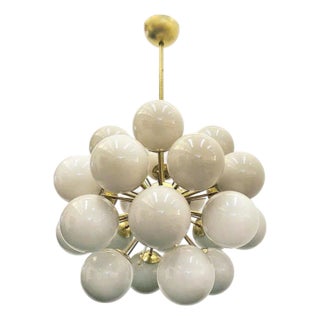 21st Century Ventiquattro Natural Brass Murano Sputnik Chandelier by Fabio LTD For Sale
