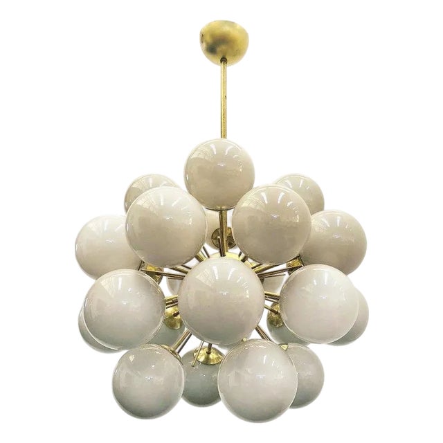 21st Century Ventiquattro Natural Brass Murano Sputnik Chandelier by Fabio LTD For Sale