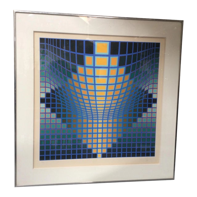 Victor Vasarely Op Art Serigraph For Sale