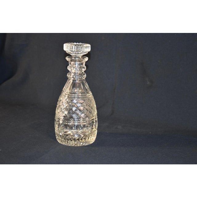 Glass English Cut Glass Decanter, Circa 1930's For Sale - Image 7 of 7