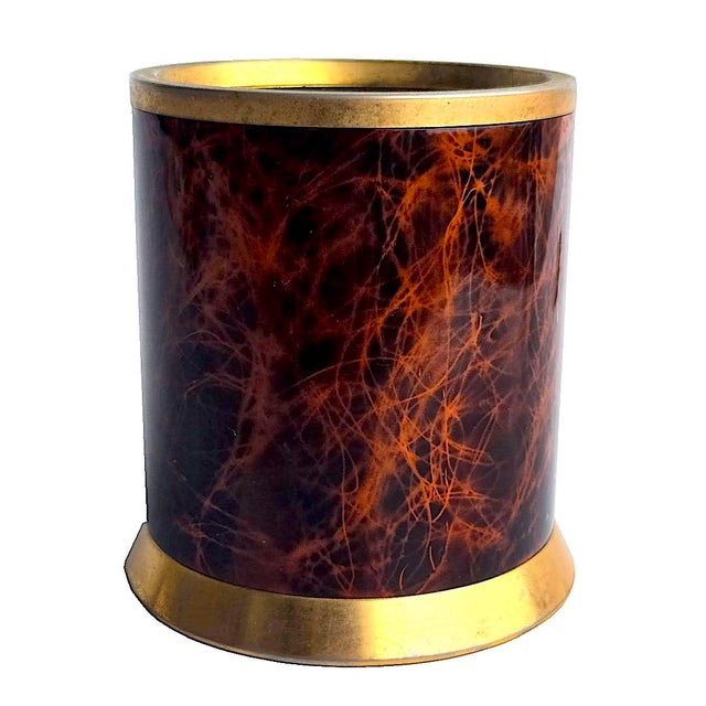 Offered is a vintage 1970s faux tortoiseshell pen/pencil holder produced by the renowned German desk accessory brand...
