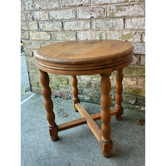 Mid 20th Century Mid 20th Century Round Wooden Side Table For Sale - Image 5 of 14