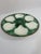 Art Deco Antique 1920s French Longchamp Majolica Green and White Oyster Plate For Sale - Image 3 of 13