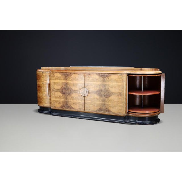 Wood Art Deco Credenza in Walnut by Jindřich Halabala for Up Závody, Czechoslovakia, 1930 For Sale - Image 7 of 15