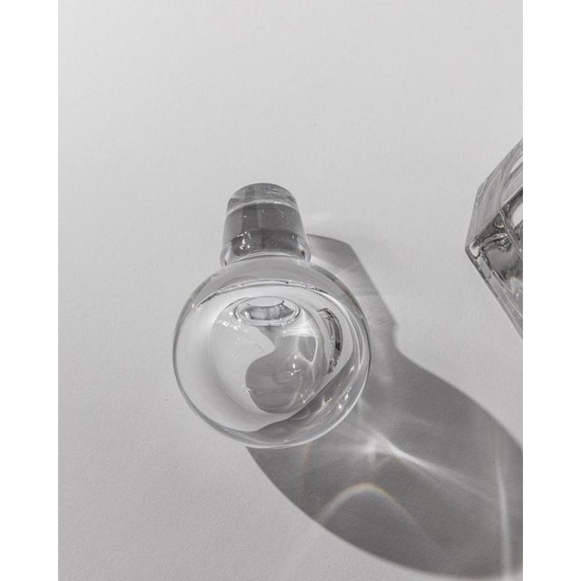 Vintage Clear Murano Glass Decanter, 1990s For Sale - Image 9 of 12