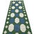 Textile Handmade Woolen Dhurrie Runner, Moss Green, White and Sky Blue Swedish Tile Runner- 3.5'x10' For Sale - Image 7 of 13