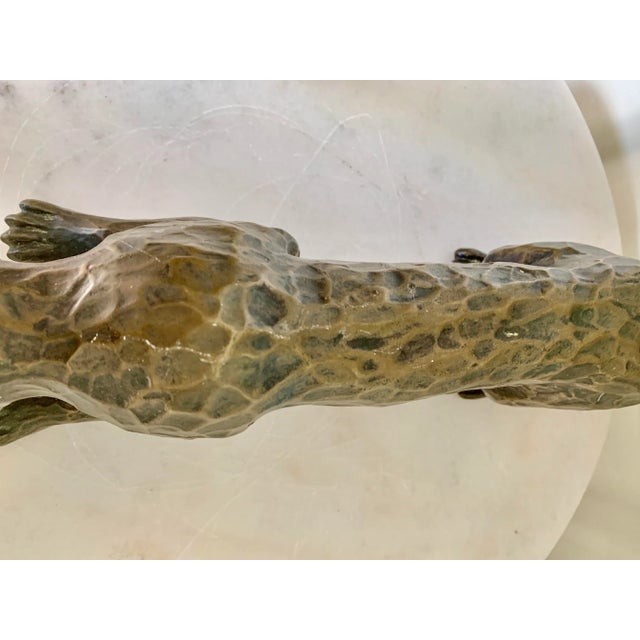 Bronze Large 1960s Vintage Bronze Metal Panther / Cheetah Figure For Sale - Image 8 of 11
