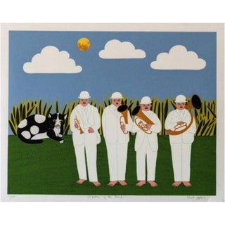 Mark Sabin Members of the Band Hand Signed Numbered Screenprint For Sale