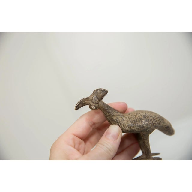 Vintage African Bronze Kori Bustard Bird For Sale - Image 4 of 6
